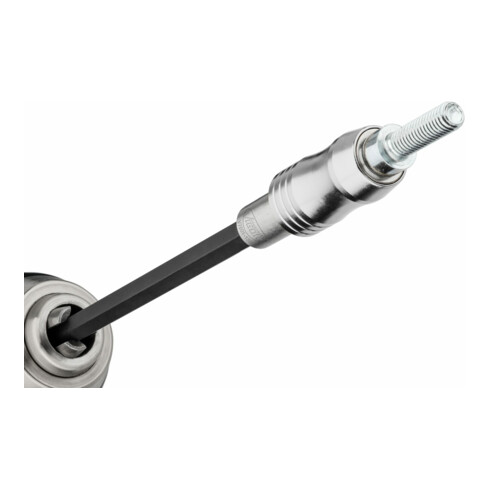 VIGOR Bithalter, mit Magnetring, lang, V7601-150, 1/4 Zoll (6,3 mm) Sechskant 1/4 Zoll (6,3 mm) Sechskant 150 mm