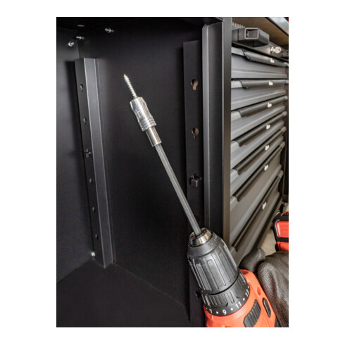 VIGOR Bithalter, mit Magnetring, lang, V7601-250, 1/4 Zoll (6,3 mm) Sechskant 1/4 Zoll (6,3 mm) Sechskant 250 mm
