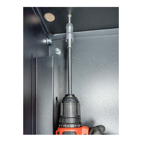 VIGOR Bithalter, mit Magnetring, lang, V7601-250, 1/4 Zoll (6,3 mm) Sechskant 1/4 Zoll (6,3 mm) Sechskant 250 mm