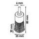 VIGOR Brosse à tête ronde 25 mm V6802