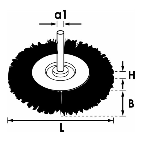 VIGOR ​Brosse circulaire 100 mm grossière V6803-100