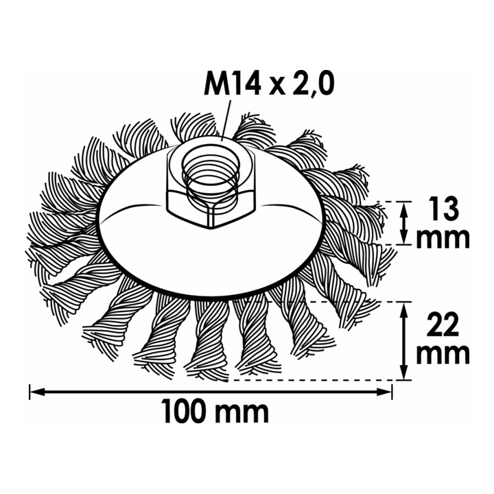 VIGOR Brosse conique V6805
