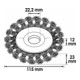 VIGOR Brosse disque tressée pour meuleuse d’angle 115 mm V6804-5