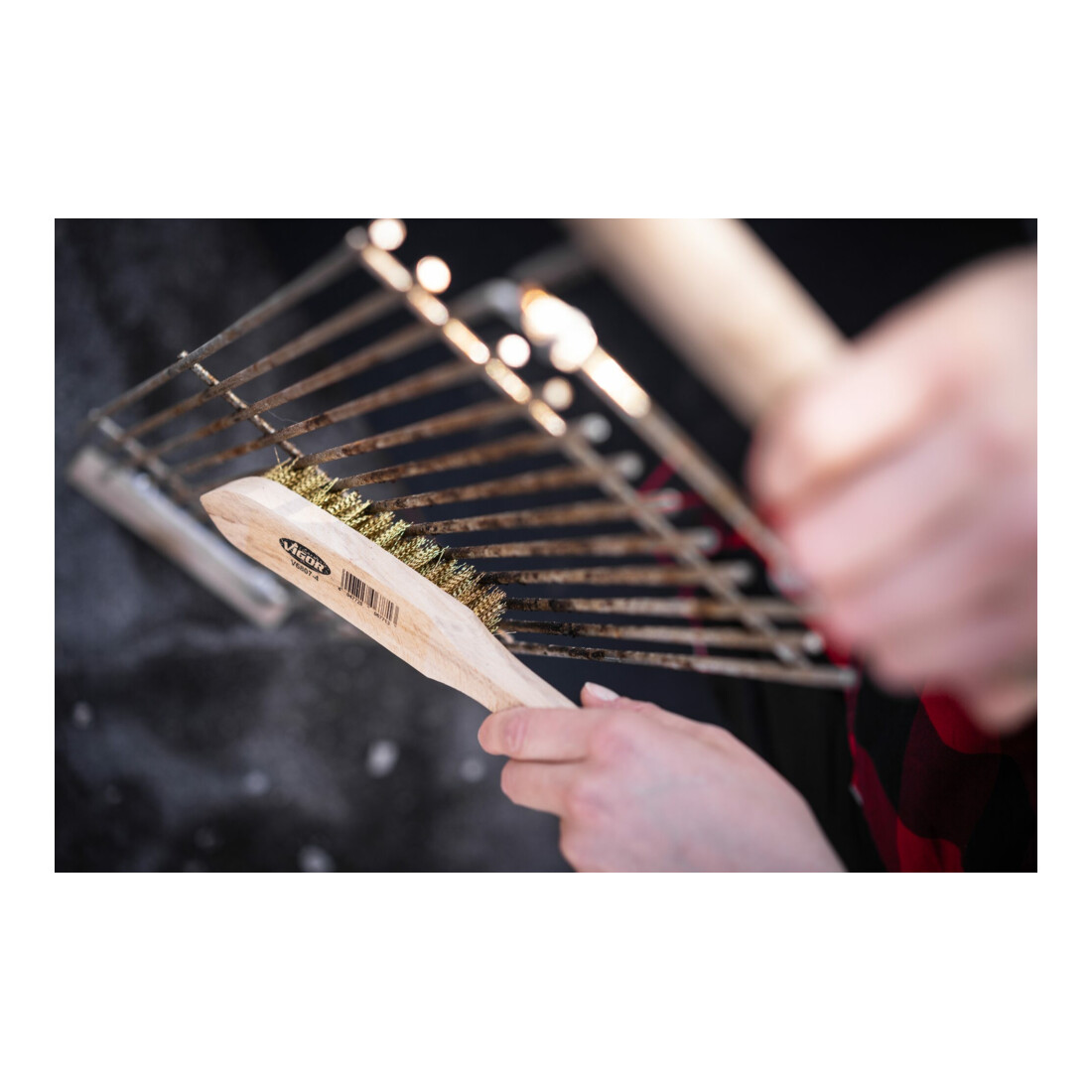 VIGOR Brosse en laiton 4 rangées V6807-4