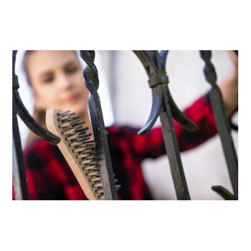 VIGOR Brosse métallique acier 4 rangs V6809-4