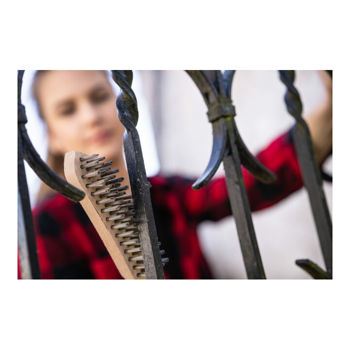 VIGOR Brosse métallique acier 4 rangs V6809-4