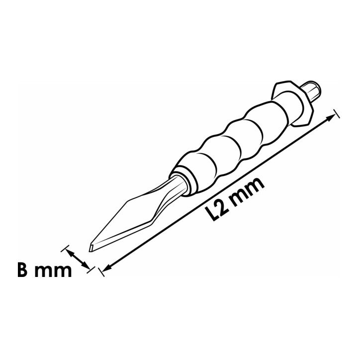VIGOR Burin croisé V6230-5 Longueur totale : 170 mm