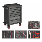 VIGOR Carrello da officina 1000 V5055, lungh. 723mm, 317pz.-1