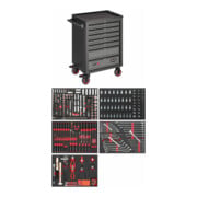 VIGOR Carrello per officina 1000 con assortimento 344pz.-1
