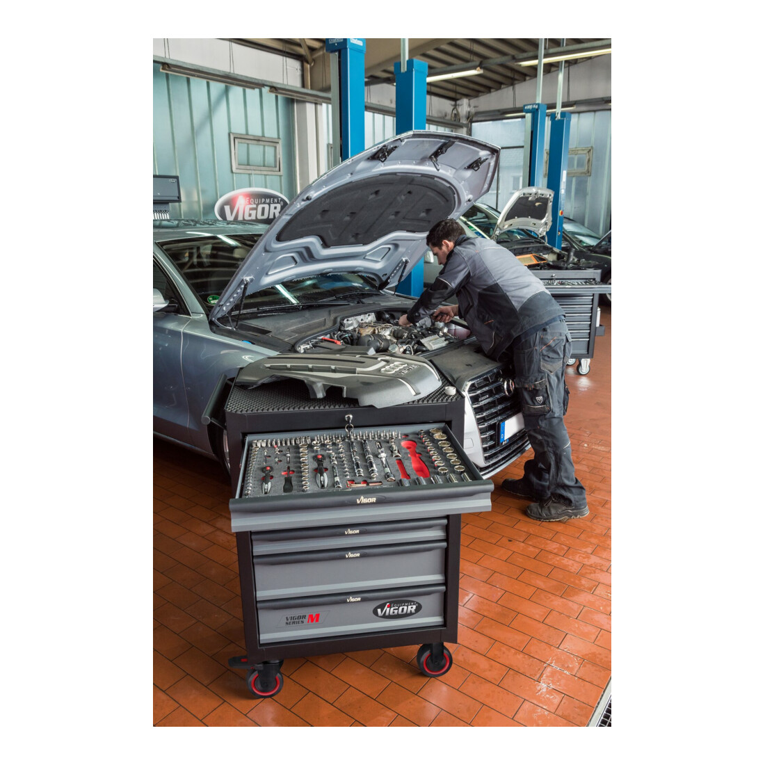 VIGOR Carrello per officina V5489, L=677mm
