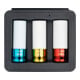 VIGOR Clé à chocs jeu de douilles V2522 carré creux 12,5 mm (1/2 pouce) profil hexagonal extérieur 3 pièces