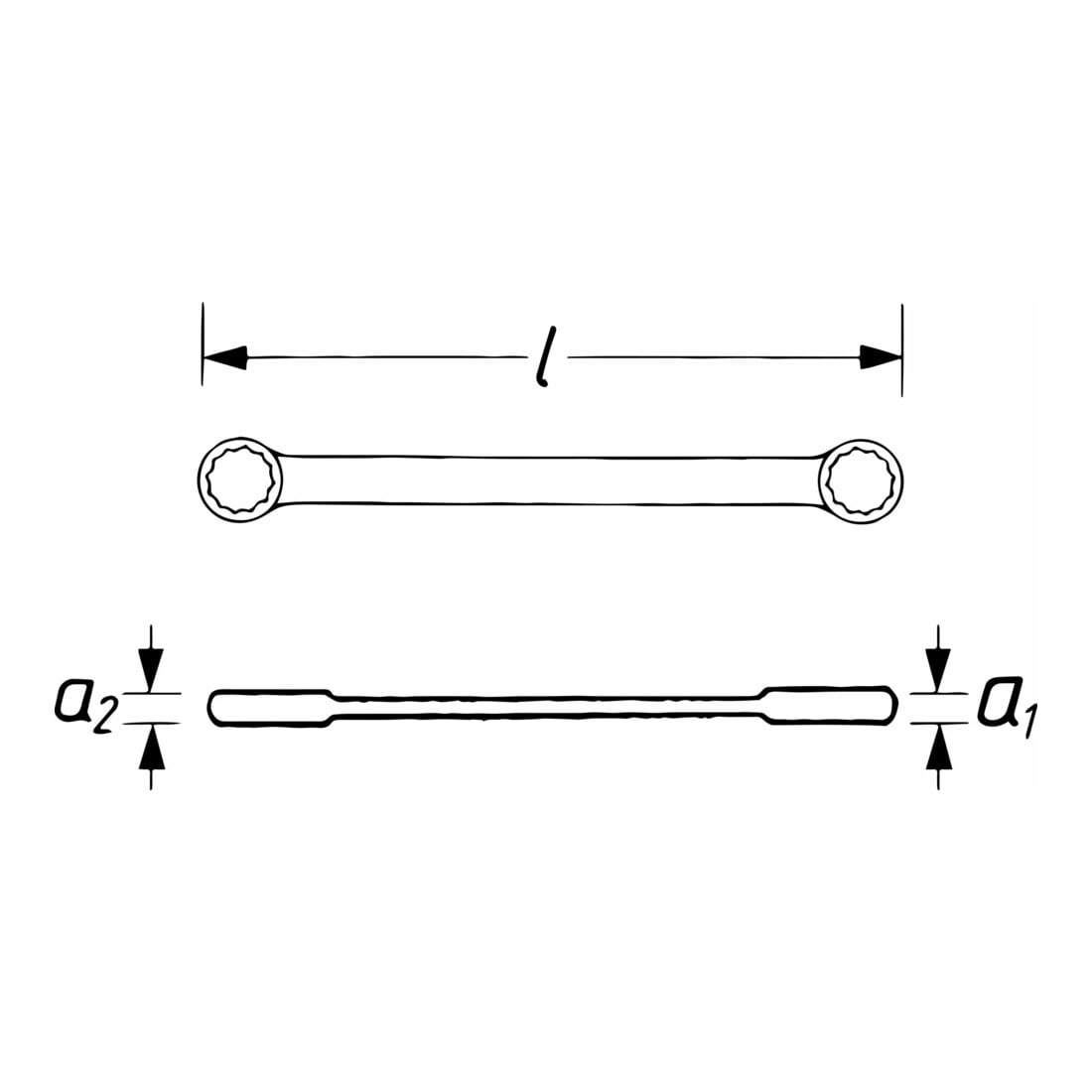 VIGOR Clé à cliquet double V2705 10 x 13 17 x 19 L totale : 220 mm