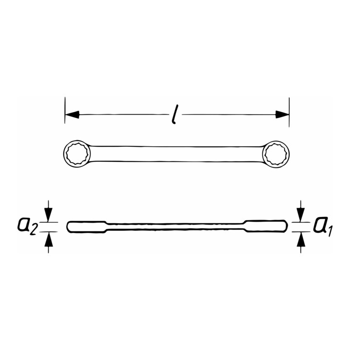 VIGOR Clé à cliquet double V2705 10 x 13 17 x 19 L totale : 220 mm