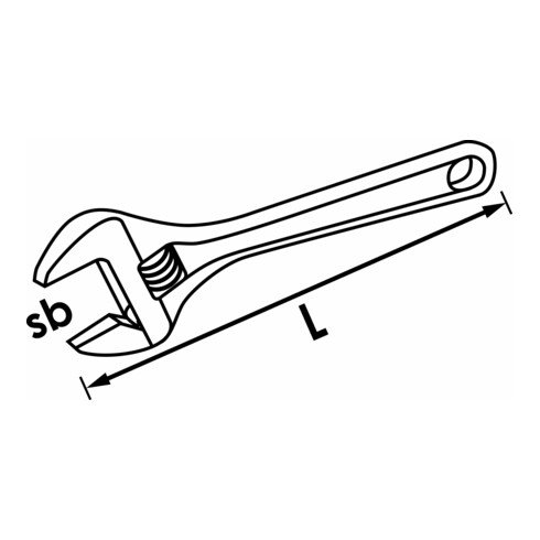 VIGOR Clé à molette réglable 0–33 mm V6049