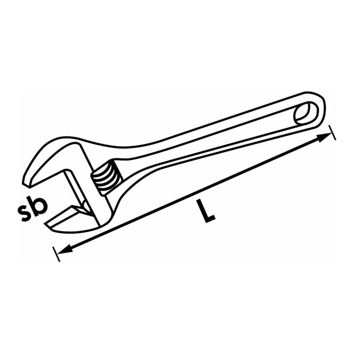 VIGOR Clé à molette réglable 0–33 mm V6049