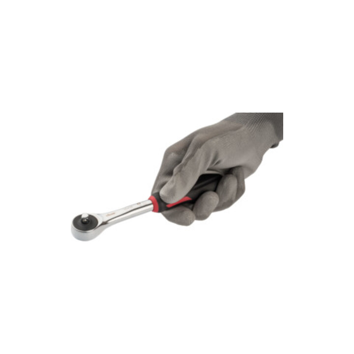 VIGOR Cliquet à poignée rotative 360° 6,3 mm = 1/4" V5436 carré massif 6,3 mm (1/4 pouce) L totale : 176 mm