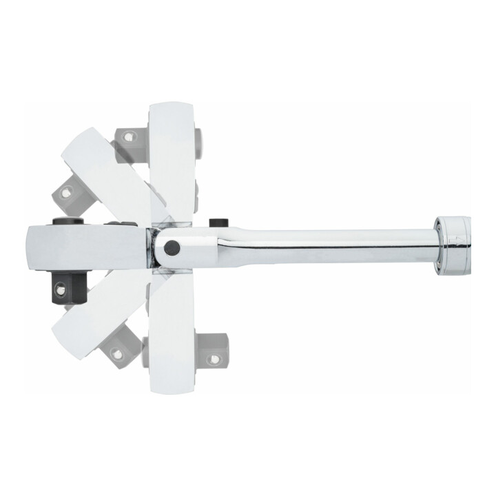 VIGOR Cliquet réversible V6038 carré massif 10 mm (3/8 pouce) L totale : 198 mm