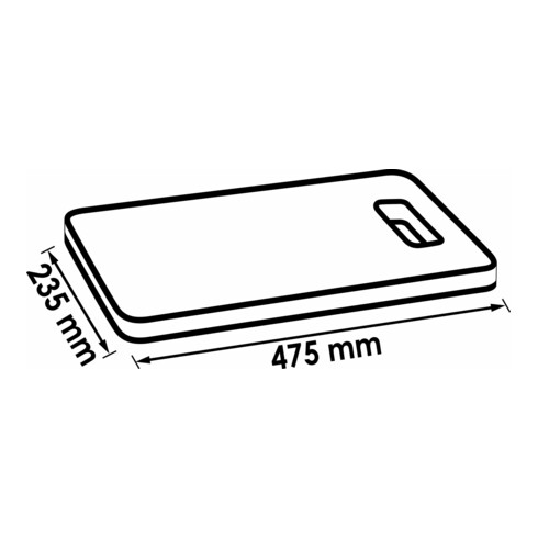 VIGOR Cuscino per ginocchi V2338, L=475 mm
