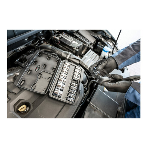 VIGOR Doppelsechskant-Steckschlüssel Satz, V7512/17, 1/2 Zoll (12,5 mm) Vierkant, Außen Doppelsechskant Profil, 17-teilig, 8 – 32 mm