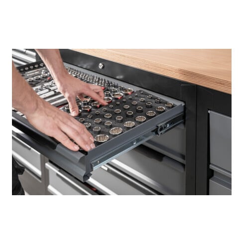 VIGOR Doppelsechskant-Steckschlüssel Satz, V7520, 42-teilig, 4 – 32 mm