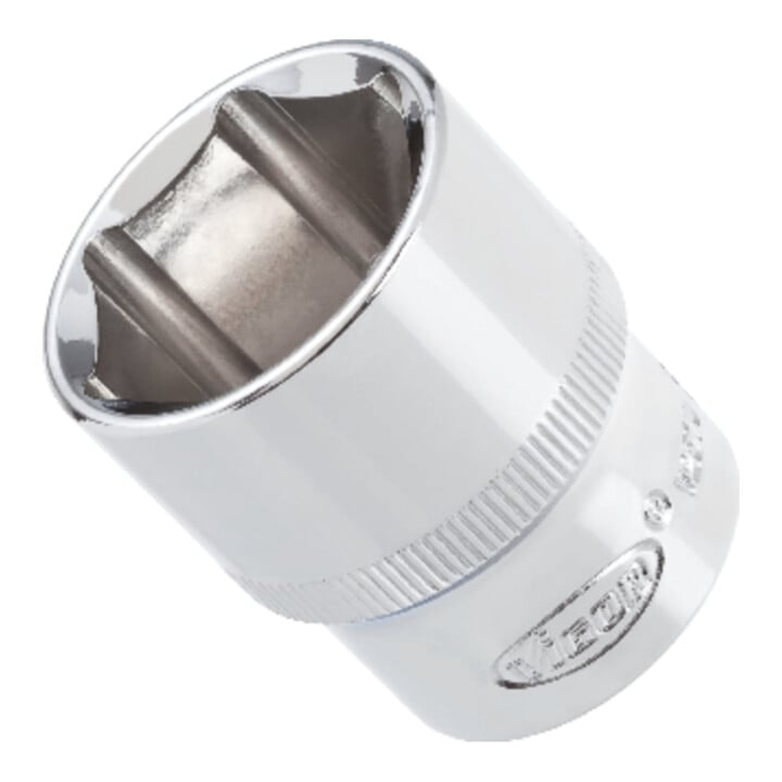 VIGOR Douille à carré creux 12,5 mm (1/2") profil hexagonal extérieur 13 mm V2599N, L 38 mm
