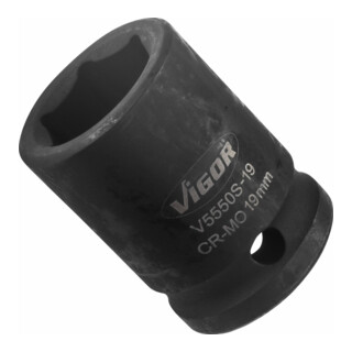 VIGOR Clé à douille Kraft V5550S V5550S carrée creuse 12,5 mm (1/2 pouce) hexagonale externe