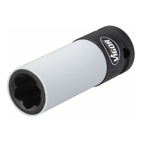 VIGOR Clé à douille spéciale MERCEDES-BENZ V4309 carré creux 12,5 mm (1/2 pouce) profil hexagonal extérieur longueur totale : 78 mm