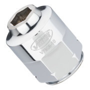 VIGOR Douille à cliquet extra plate V7202-10 carré creux 12,5 mm (1/2 pouce) profil hexagonal extérieur 10