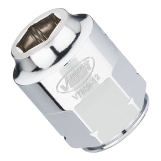VIGOR Douille à cliquet super plate V7202-12 Carré creux 12,5 mm (1/2 pouce) Profil hexagonal extérieur 12
