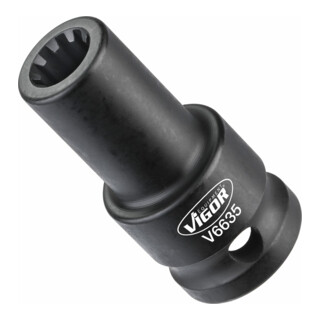 VIGOR Douille à cliquet V6635 Carré (1/2 pouce) Profil rainuré
