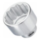 VIGOR Douille à empreinte carrée 25 mm (1") avec profil double six pans intérieur XZN V3375N, longueur 75 mm