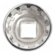 VIGOR Douille à empreinte multiprofil carré creux 6,3 mm (1/4") V1982, L totale 25 mm