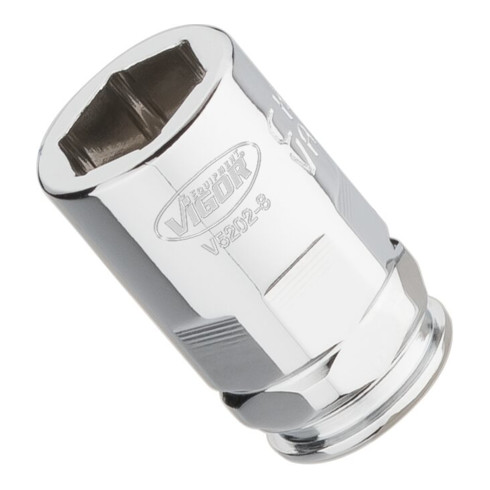 VIGOR Douille à cliquet extra-plate V5202-11 carré creux 6,3 mm (1/4 pouce) profil hexagonal extérieur 11
