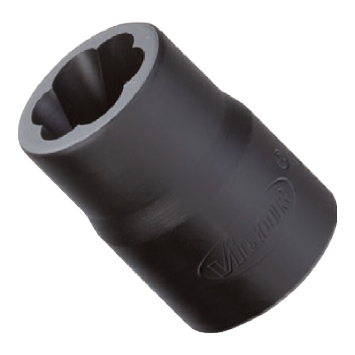 VIGOR Douille extracteur à rainure hélicoïdale 12,5 mm (1/2"), carré creux 10 mm, L 34 mm V2405