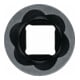 VIGOR Douille extracteur à rainure hélicoïdale carré creux 12,5 mm (1/2") V3742, L totale 34 mm-4
