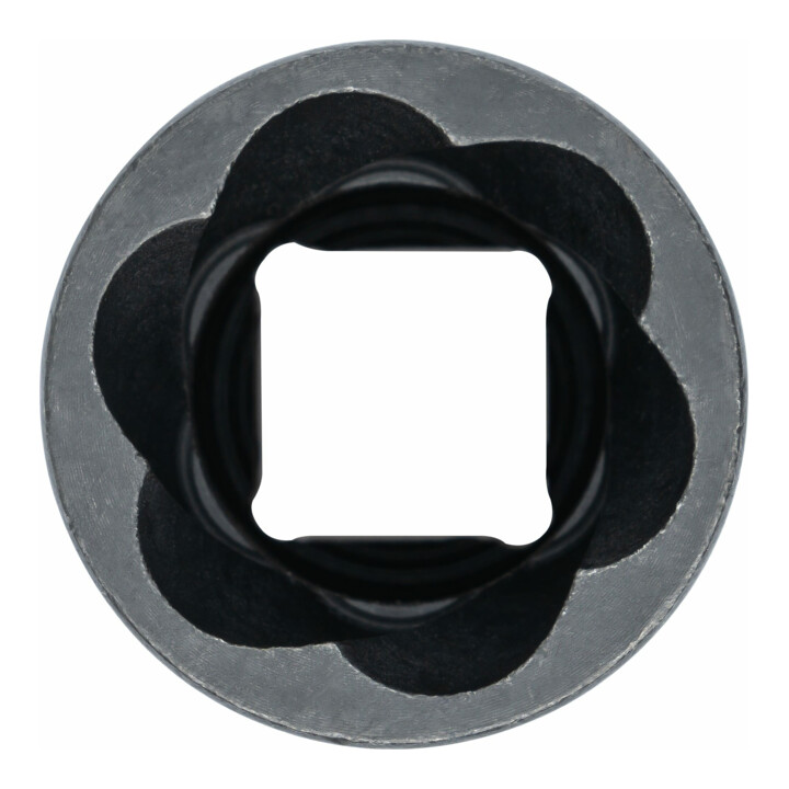 VIGOR Douille extracteur à rainure hélicoïdale carré creux 12,5 mm (1/2") V3742, L totale 34 mm