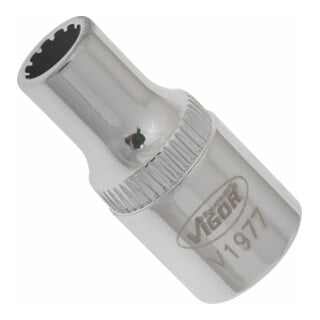 VIGOR Douille à empreinte multiprofil 1/4" Multiprofil