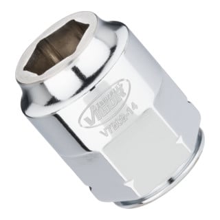 VIGOR Douille plate extra-fine V7202-14 Carré creux 12,5 mm (1/2 pouce) Profil hexagonal extérieur 14