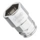 VIGOR Douille plate extra-plate V5202-10 Carré creux 6,3 mm (1/4 pouce) Profil hexagonal extérieur 10-1