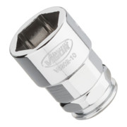 VIGOR Douille plate extra-plate V5202-10 Carré creux 6,3 mm (1/4 pouce) Profil hexagonal extérieur 10