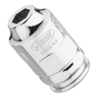 VIGOR Douille plate super fine V5202-4.5 Carré creux 6,3 mm (1/4 pouce) Profil hexagonal extérieur 4.5