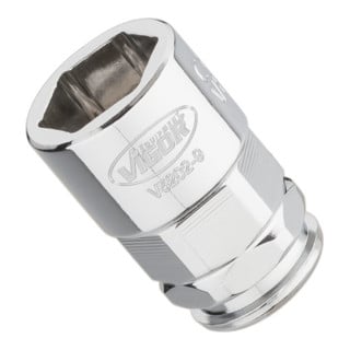 VIGOR Douille plate super fine V5202-9 Carré creux 6,3 mm (1/4 pouce) Profil hexagonal extérieur 9