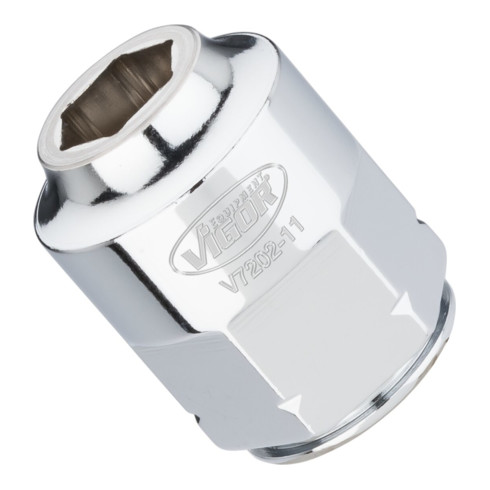 VIGOR Douille plate super fine V7202-11 Carré creux 12,5 mm (1/2 pouce) Profil hexagonal extérieur 11