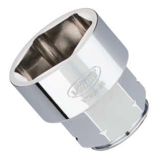 VIGOR Douille plate super fine V7202-24 Carré creux 12,5 mm (1/2 pouce) Profil hexagonal extérieur 24