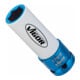 VIGOR Douille pour clé à choc 1/2" carré intérieur 12,5 mm, hexagone extérieur 17 mm, L totale 85 mm
