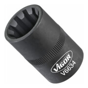 VIGOR Douille V6634 Profil à rainures 20 mm