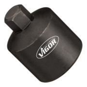 VIGOR Clé à douille V7158-3 Creux carré 6,3 mm (1/4 pouce) profil hexagonal externe 9