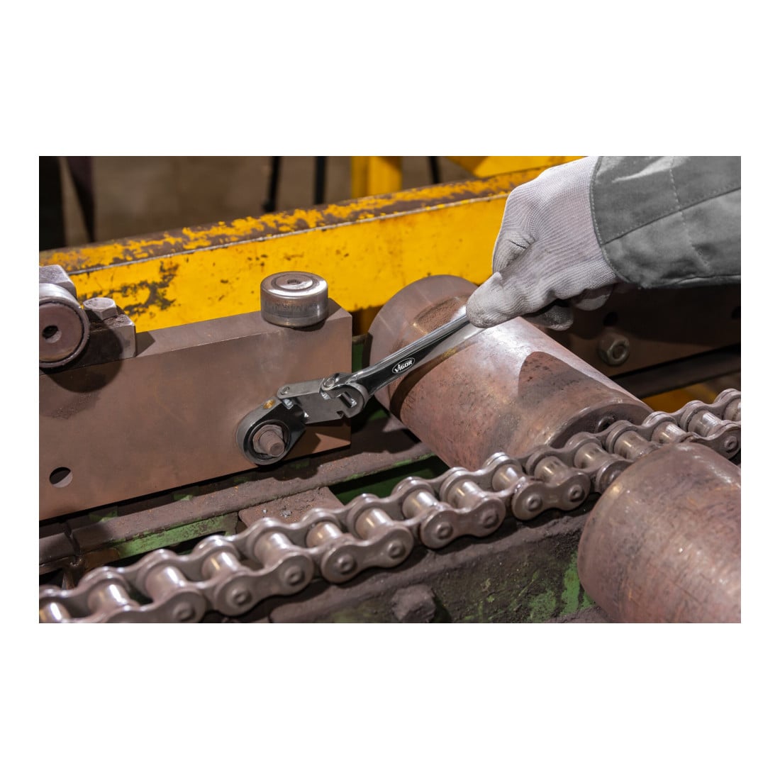 VIGOR dubbele ratelringsteeksleutelset V6752/12 12-delig