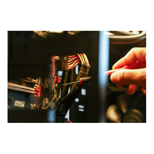 VIGOR Elektronik-Schraubendreher Satz in Kunststoff-Box V4303 Schlitz Profil Kreuzschlitz Profil PH 1,6 2 2,4 3 mm PH 00 PH 0 6 teilig