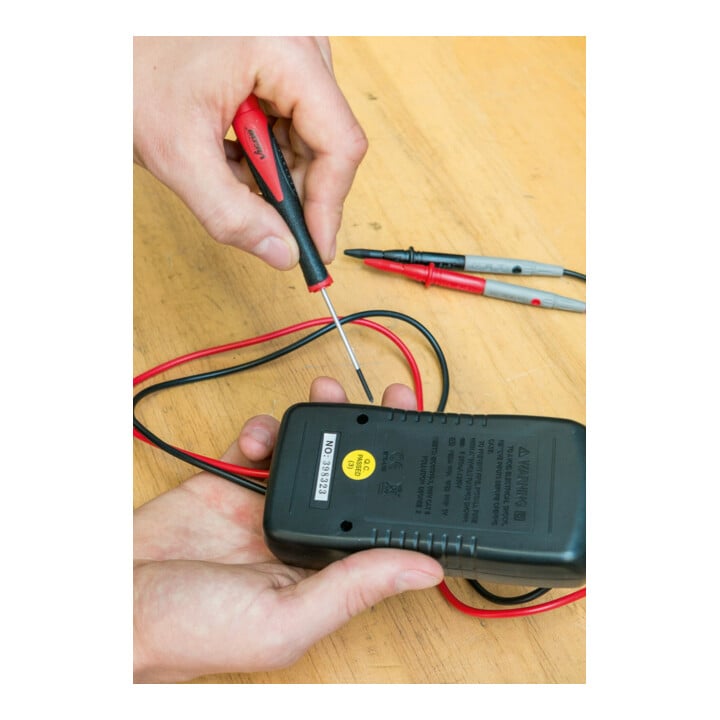 VIGOR Elektronik-Schraubendreher Satz in Kunststoff-Box V4303 Schlitz Profil Kreuzschlitz Profil PH 1,6 2 2,4 3 mm PH 00 PH 0 6 teilig